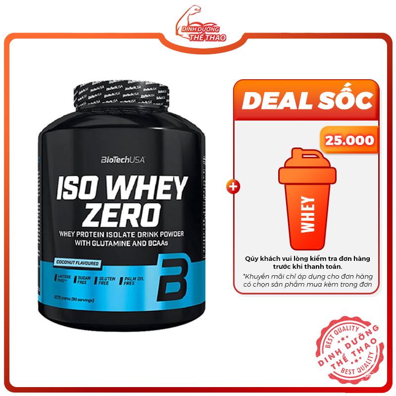 Biotech iso whey zero 5lbs 2.3kg | sữa whey dinh dương tăng cơ phục hồi cơ bắp