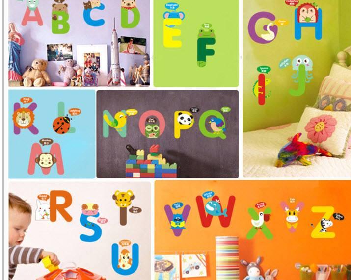 Decal dán tường Chữ cái -T7-vivadecal