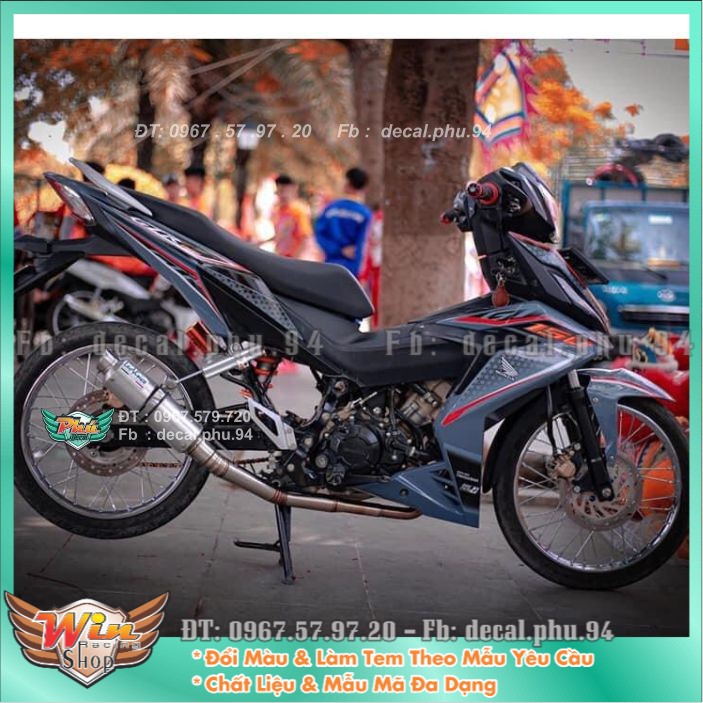 Tem rời winner v1 xám xi măng hoa văn
