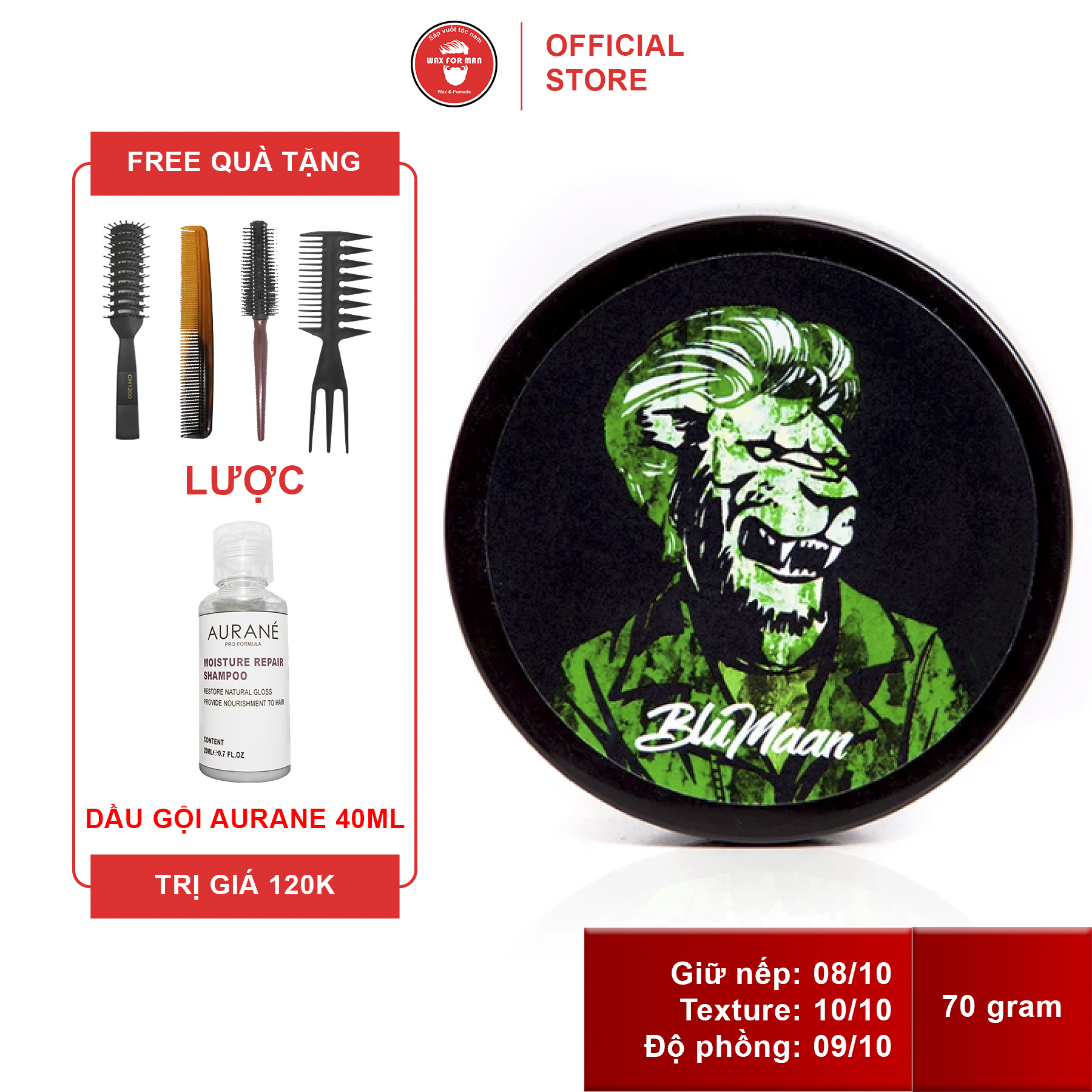 Sáp vuốt tóc tạo kiểu Blumaan Matte Cream Clay