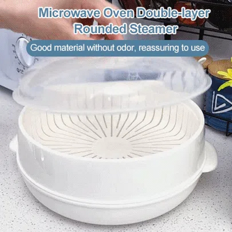 Microwave steamer steamer round square single layer double layer three layer