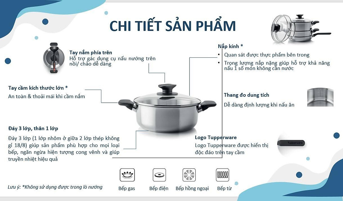 Nồi Tupperware Universal Cookware 4L
