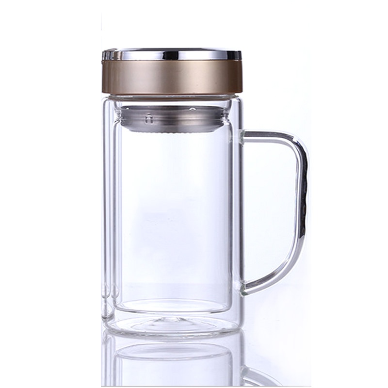 Cốc thủy tinh 2 lớp giữ nhiệt 360ml