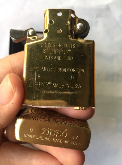 Bật Lửa Zippo khắc 5 MẶT HÌNH THIẾU NỮ - RUỘT VÀNG