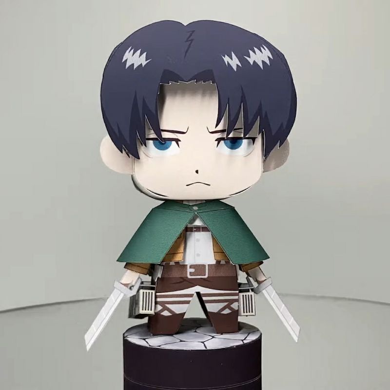 Mô hình giấy anime  (ATTACK ON TITAN) chibi Levi Ackerman