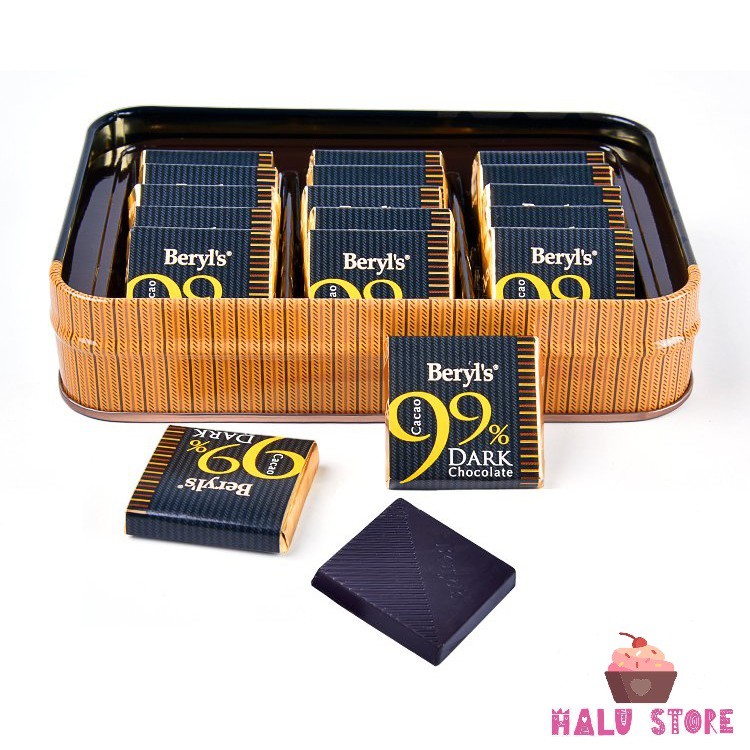 [HCM][HOT]Sô cô la đắng Dark Chocolate Beryls hộp 108gr (80% & 99% Cacao) - Malaysia