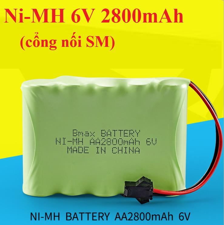 Pin xe mô hình 6v 2800mah cổng nối SM