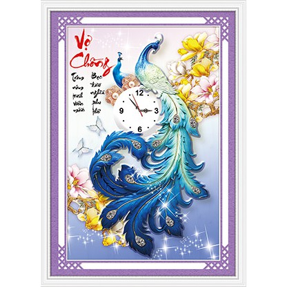 Tranh Đính Đá VỢ CHỒNG (ĐÁ ABC CAO CẤP). Kích Thước: 65cm x 45cm