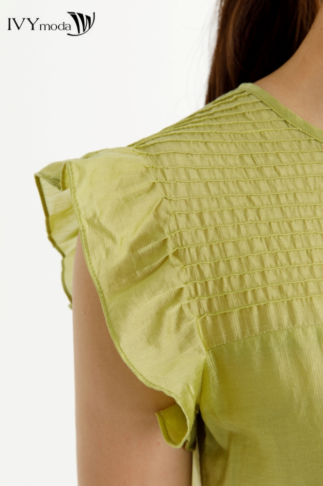 Áo lụa tay cánh tiên IVY moda MS 16M7767