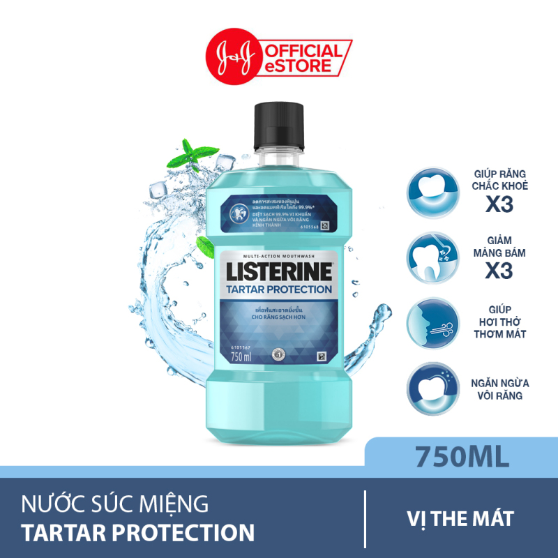 Nước súc miệng ngăn ngừa mảng bám Listerine Tartar Protection 750ml - 100945465