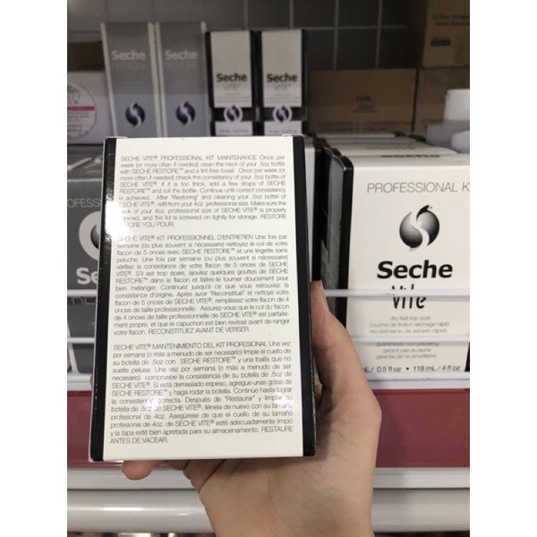 Sơn Bóng Nhanh Khô Seche (Set Gồm 1 Chai Lớn 118Ml + 1 Chai Nhỏ 15Ml), Hàng Chuẩn Mỹ
