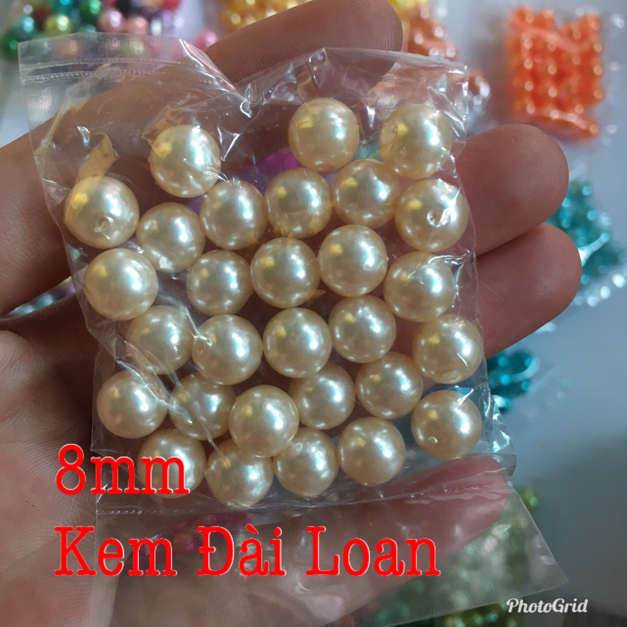 Cườm nhựa ngọc trai nhiều màu