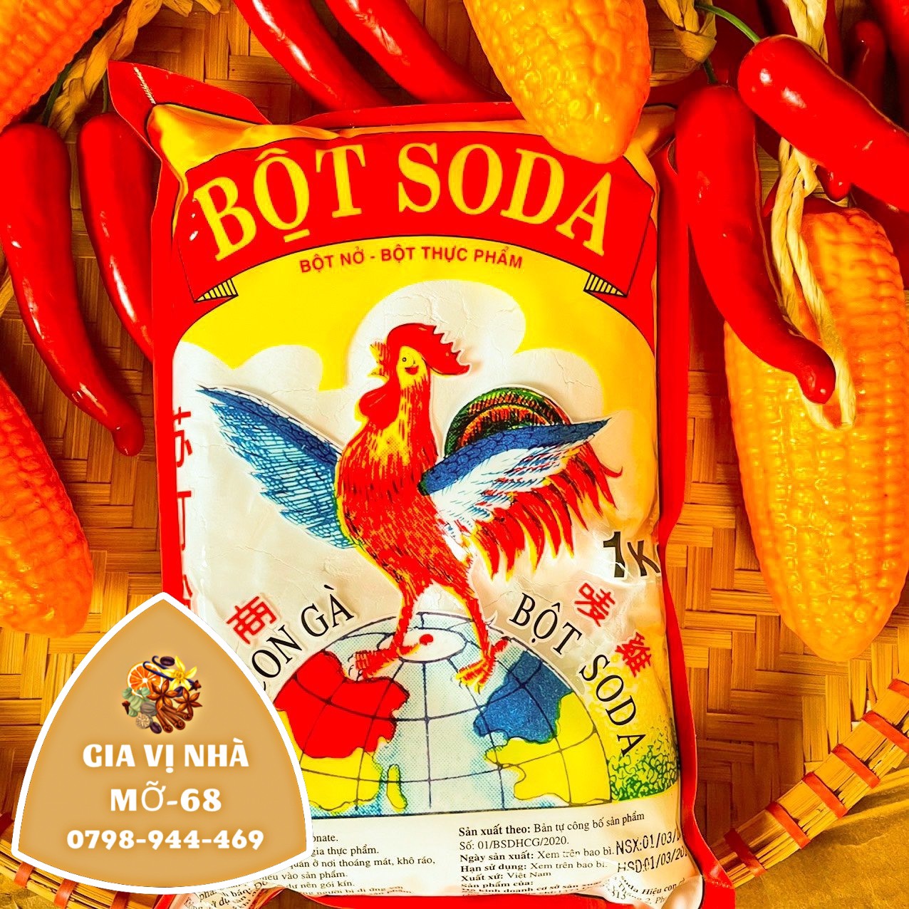 Bột soda hiệu con gà 1kg