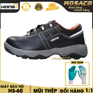 Giày bảo hộ Hàn Quốc Hans HS60 da bò tốt 1.6mm. Giày lao động chống trầy thumbnail