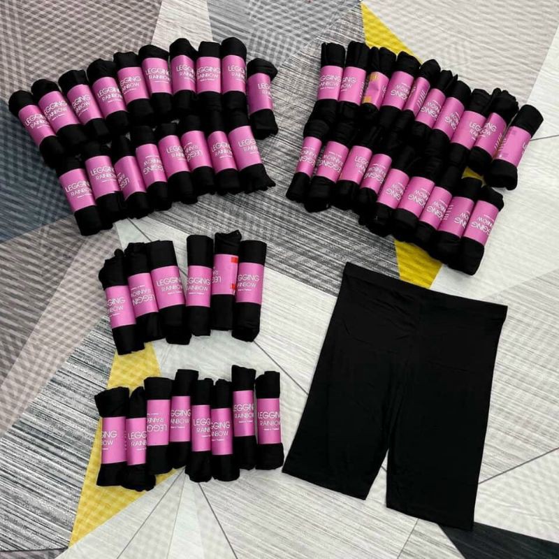 Quần legging nữ dáng đùi chất thun dẻo cotton co giãn