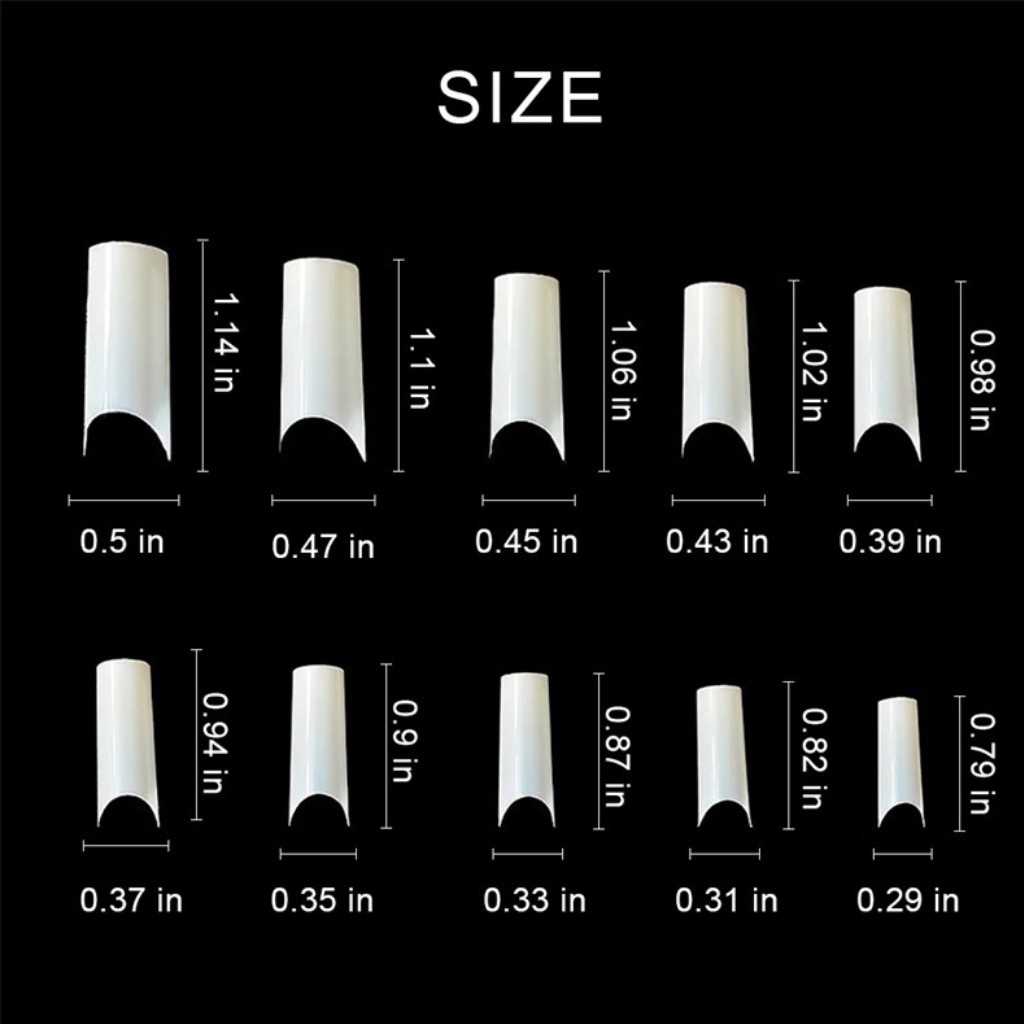 Móng Nối Trúc, móng típ ống tre ( bịch 600 móng)