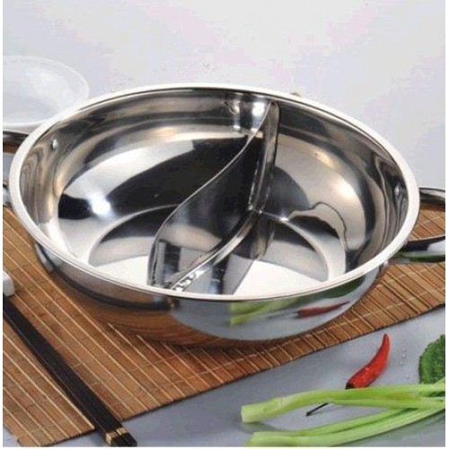 Nồi lẩu inox 2 ngăn 30cm