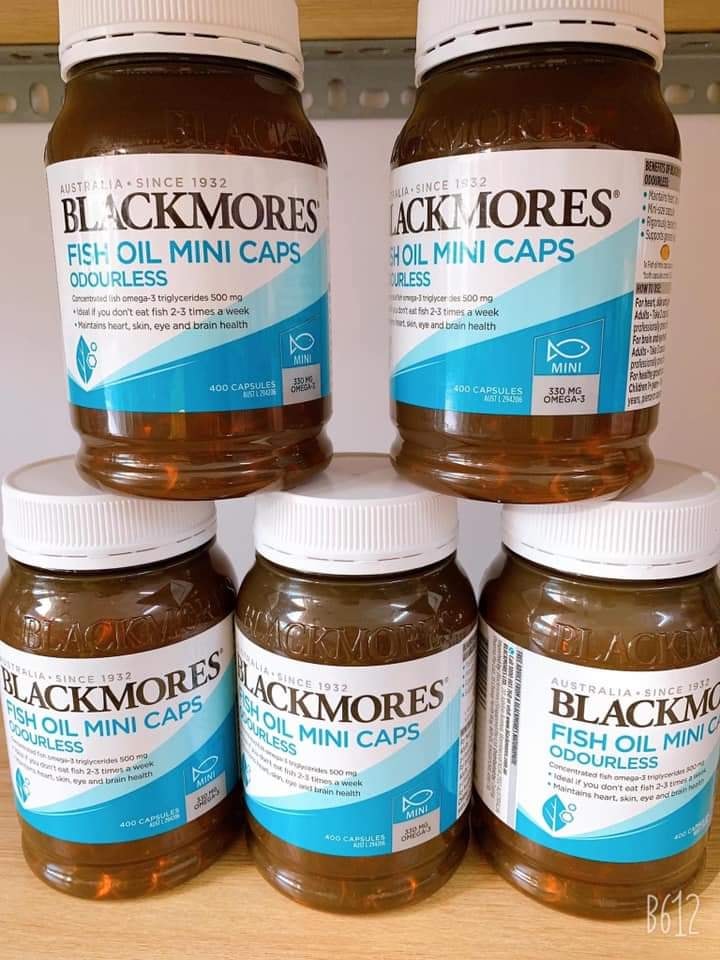 Dầu cá Blackmores Omega Mini Double Concentrate 400 viên Úc
