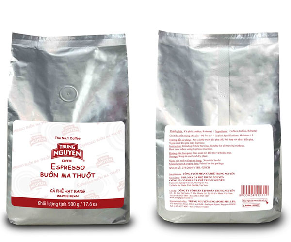 Cafe Hạt Espresso Trung Nguyên - Bịch 500gr
