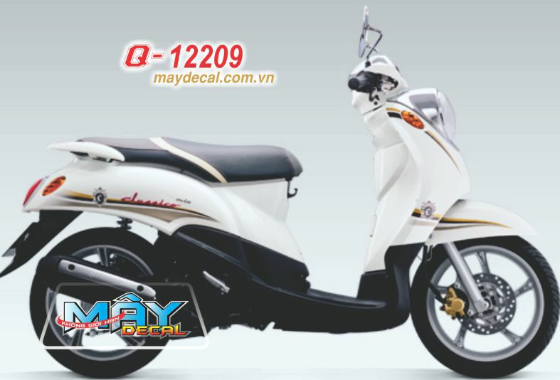 [HCM]Tem xe mio classico  tem rời cao cấp dán xe trắng