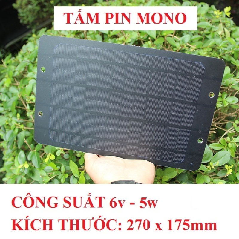 [HCM]Tấm pin MONO năng lượng mặt trời 6v-5w