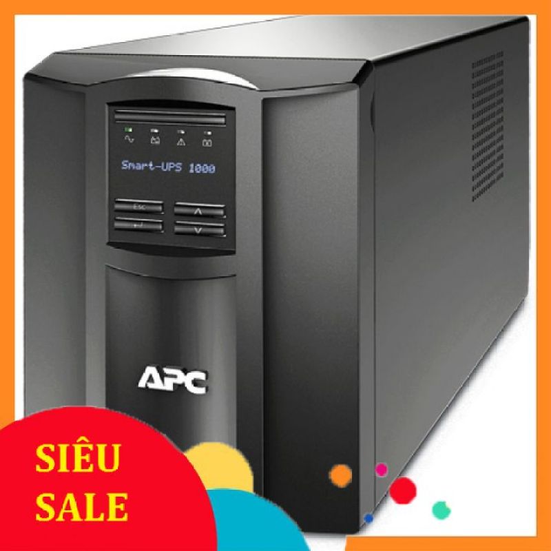 Bảng giá ♻️CHÍNH HÃNG♻️ Bộ lưu điện UPS APC Smart-UPS 1000VA LCD 230V (SMC1000I) Phong Vũ