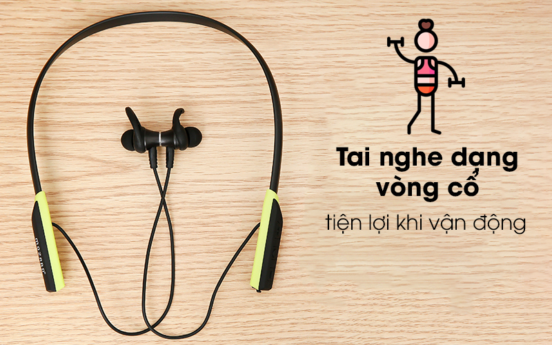 Tai nghe Bluetooth Mozard Flex4 Đen Xanh