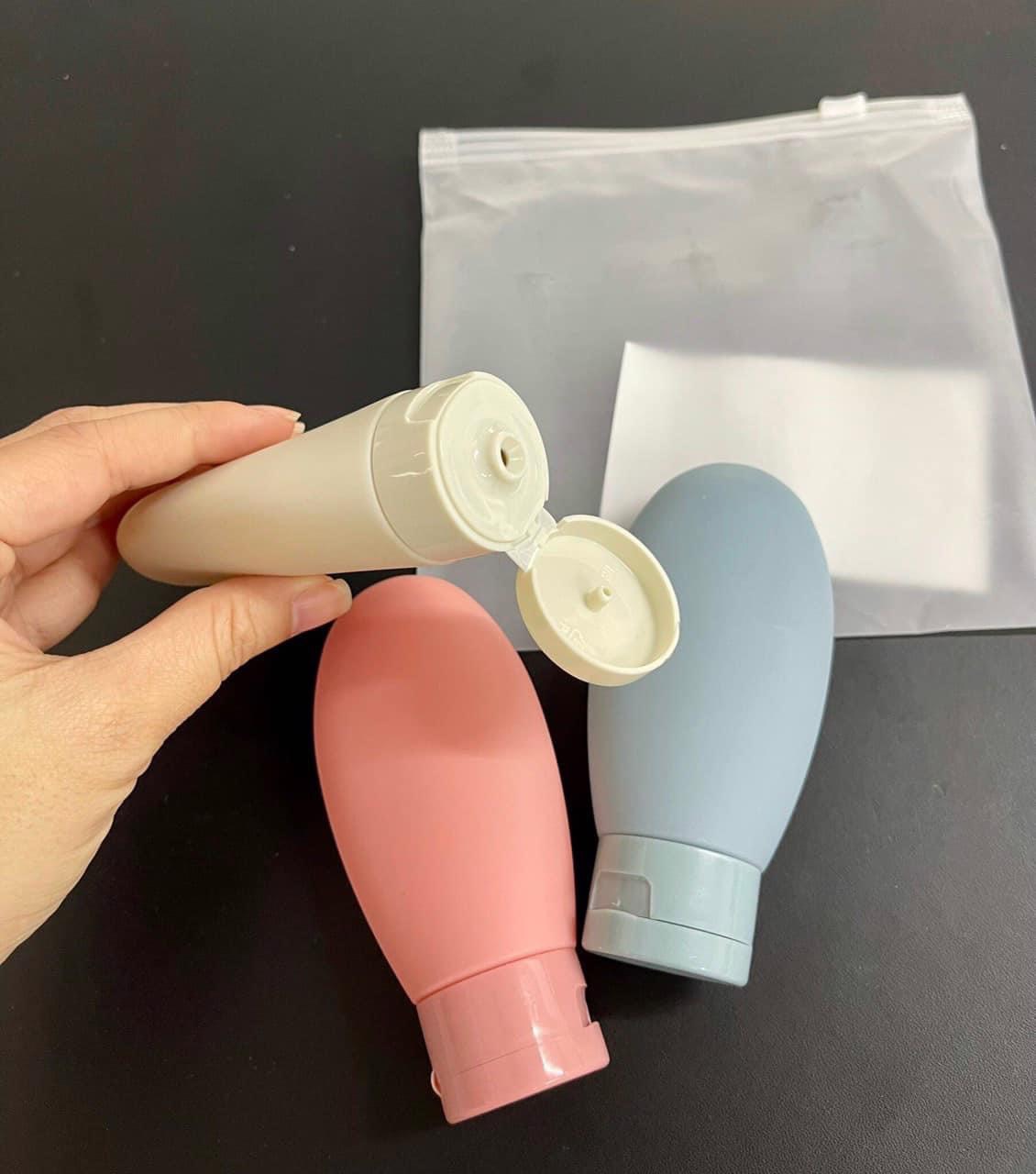 Set 3 lọ chiết mỹ phẩm silicon mini