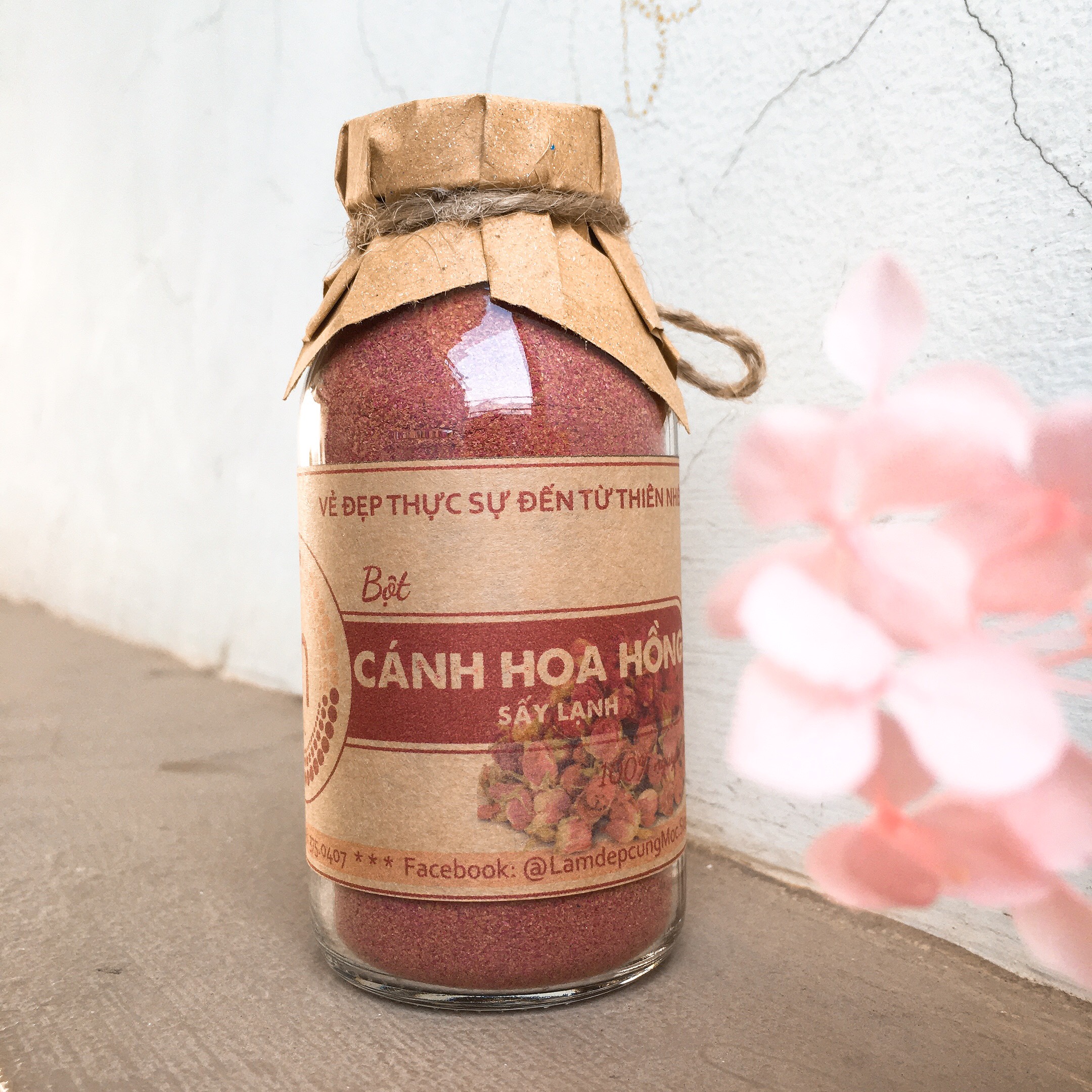 Rose powder facial mask