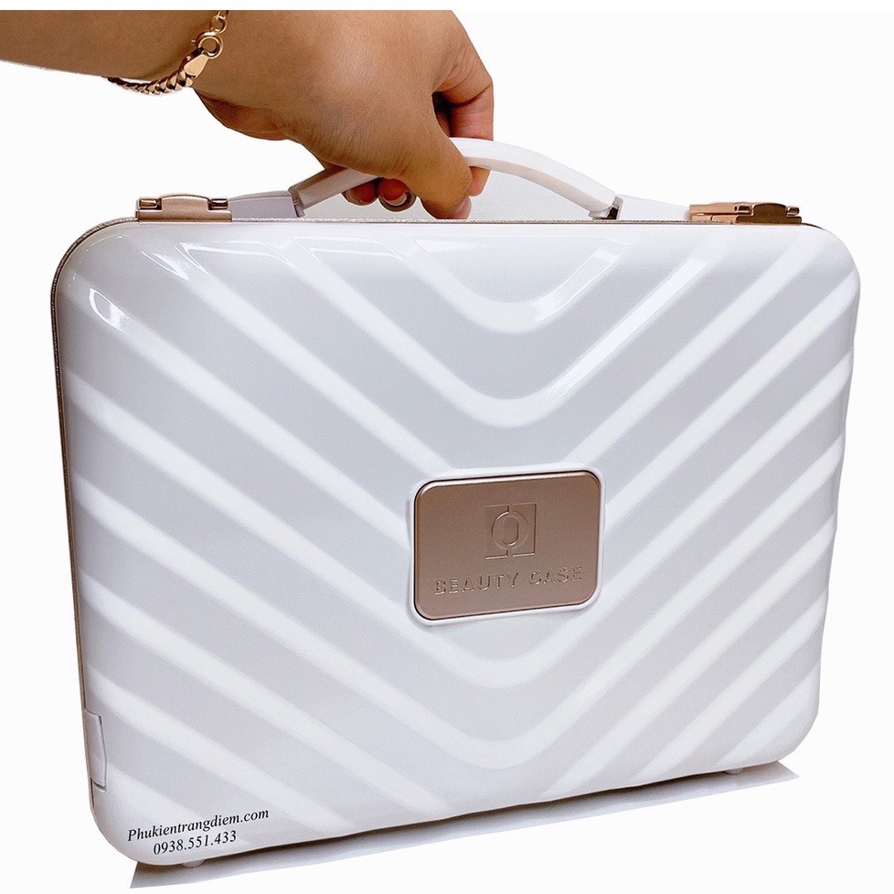 Size 30cm - Cốp Mini Make Up Cá Nhân Có Gương Đèn LED Beauty Case