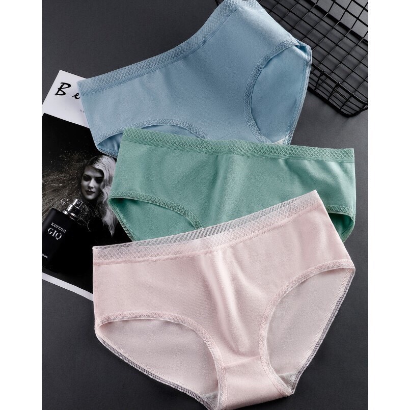 Lố  10  Quần Lót Cotton Cạp Lưới Cao Cấp (38-65kg)