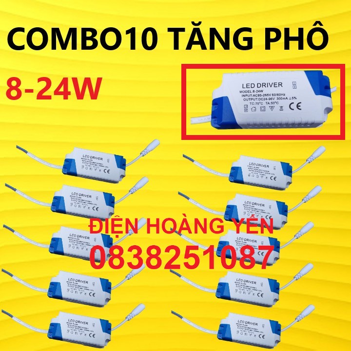 [HCM]10 TĂNG PHÔ ĐÈN LED ÂM TRẦN 18 -24W