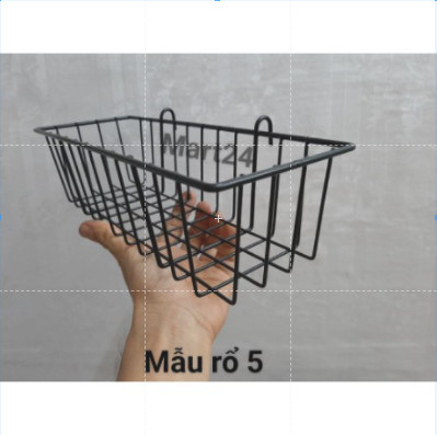 RỔ TREO KHUNG LƯỚI, GIỎ TREO KHUNG LƯỚI (8 mẫu nhúng nhựa gòm 2 màu đen và trắng để khách chọn lựa)
