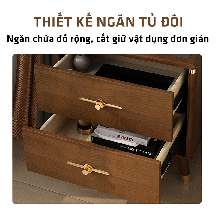 Bedside Cabinet wood grain luxury Beech