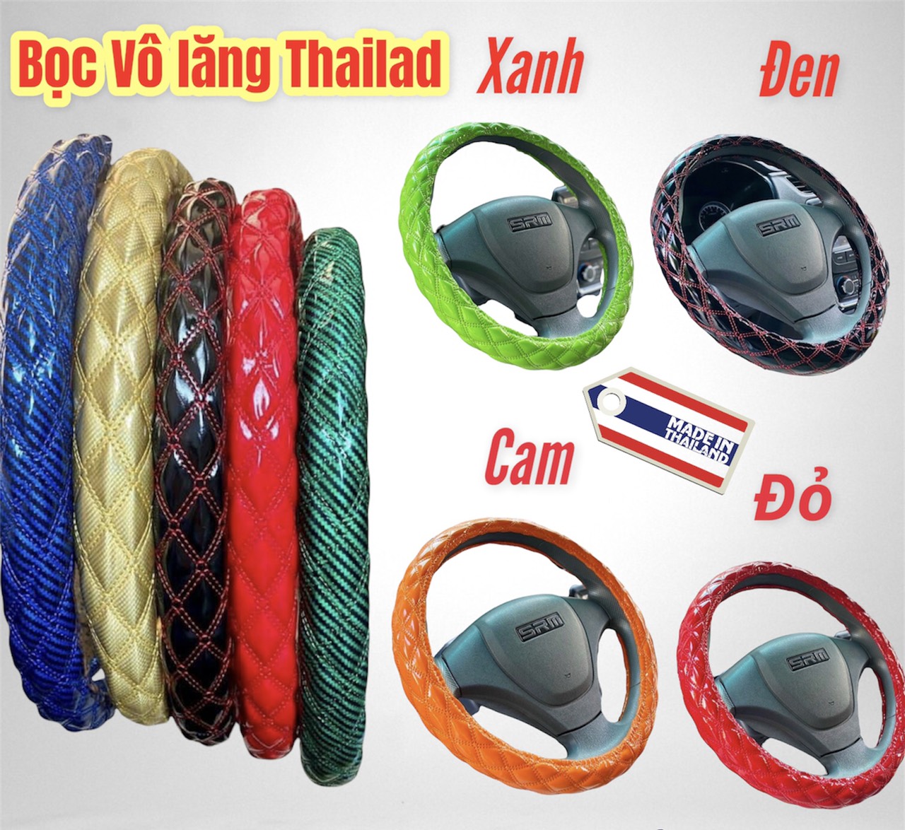 [TẶNG QUÀ] Bọc Vô Lăng Thái Lan - Bao Vô Lăng Thái [PHỤ KIỆN XE Ô TÔ, XE HƠI ]