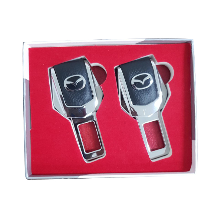 Bộ 2 Sản Phẩm Đầu Chốt Đai An Toàn, Ngắt Chuông Cảnh Báo Kêu Cho Xe Hơi/Ô Tô Cao Cấp -MAZDA