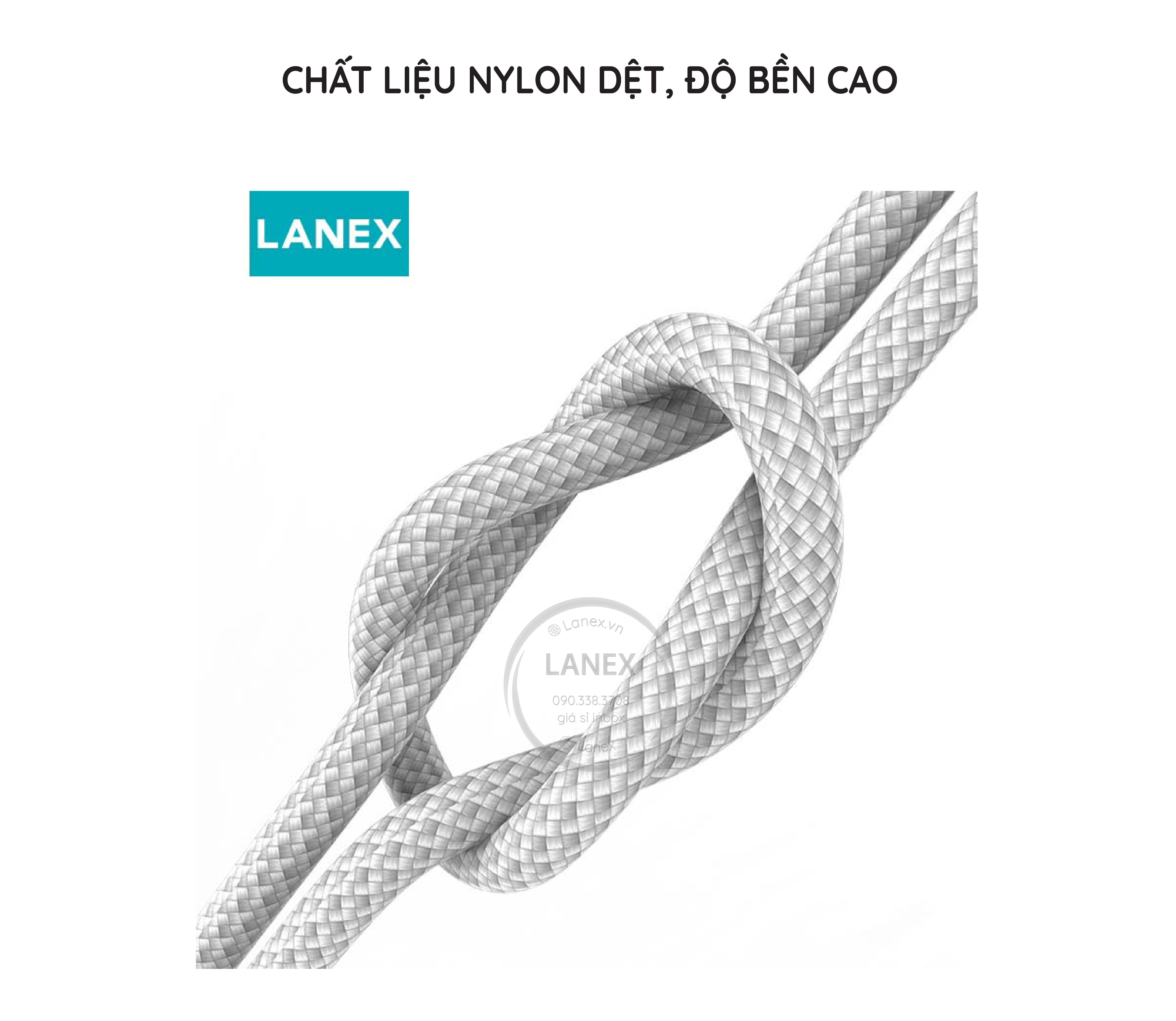 Cáp Sạc Nhanh Lanex Ls29m Dây Dù Micro 5.0a Dài 1.0m