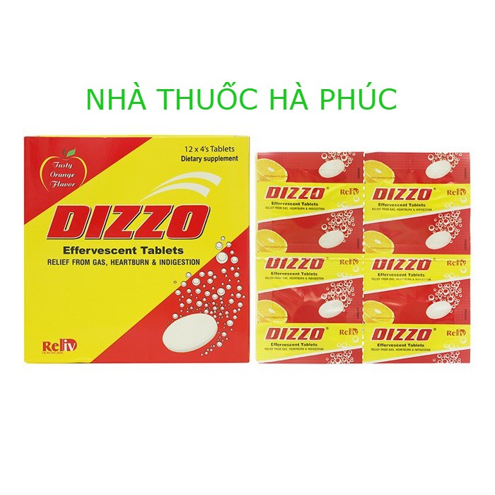 ✅Viên sủi tiêu hóa Dizzo(Vĩ 4 viên)✅Chính hãng