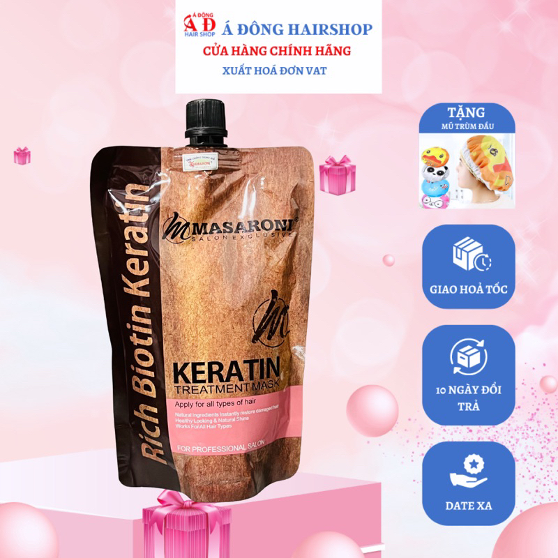 Dầu hấp ủ tóc phục hồi chuyên sâu Masaroni Keratin Treatment mask 500ml