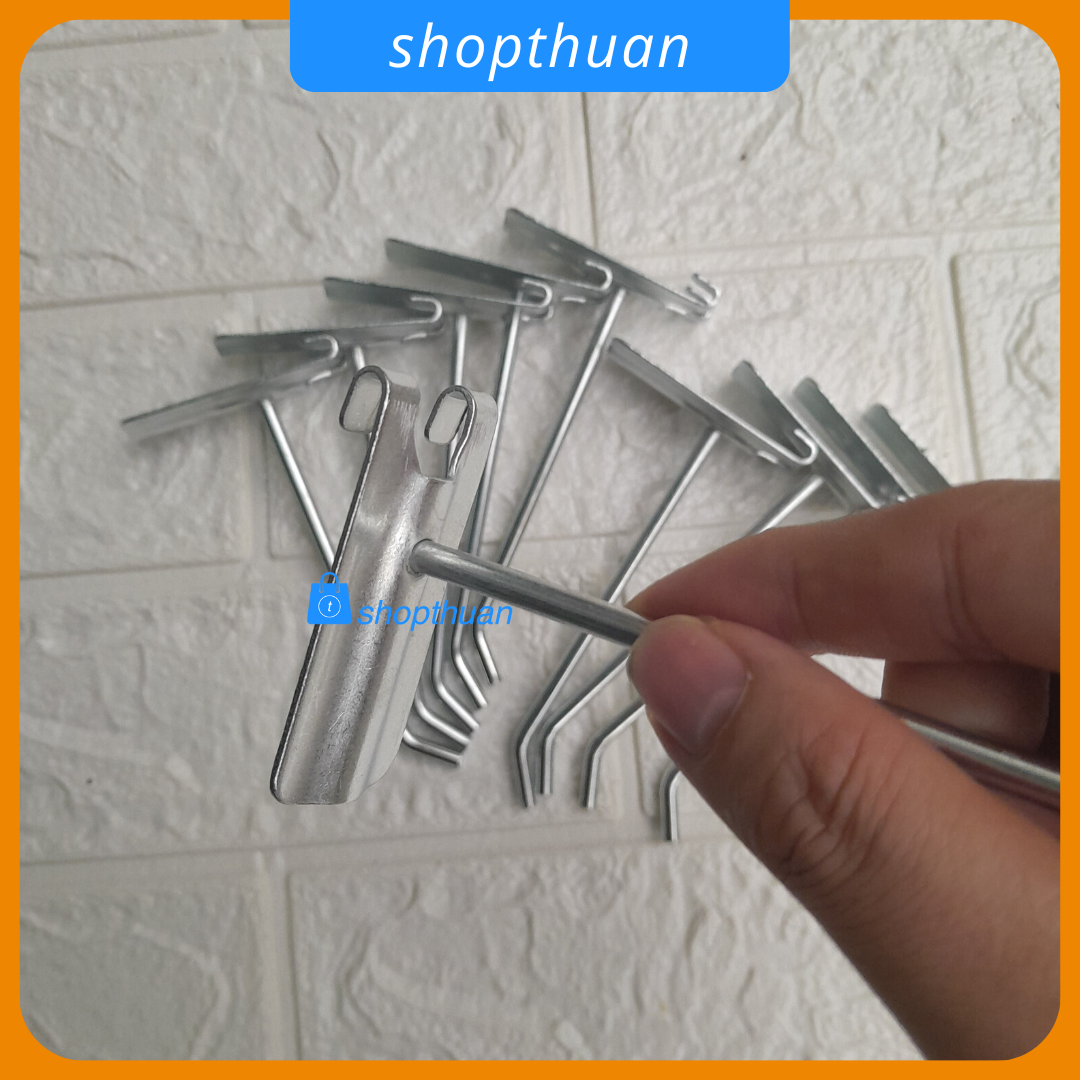 Móc sắt treo lưới dài 12cm, tay lưới phi 5cm - móc treo lưới