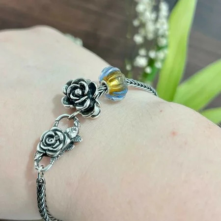 Trollbeads Khóa bạc cao cấp Rose Clasp