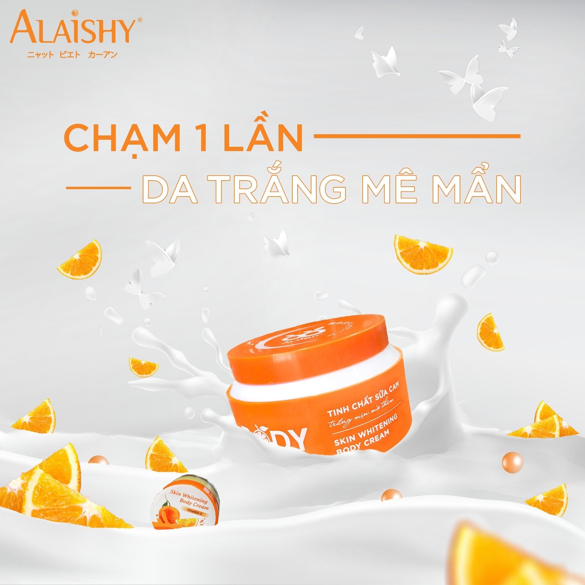 Kem body sữa cam Vitamin C ALAISHY 250gr