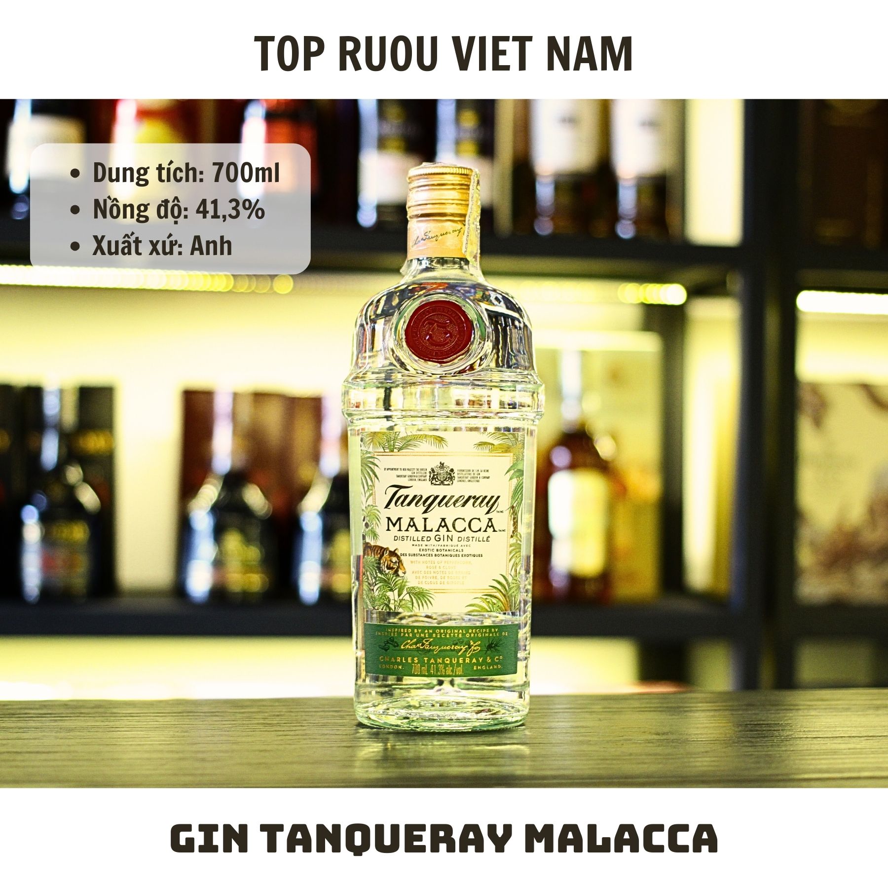 Tanqueray London Dry Gin 700ml - Flavors: Lime/Malacca/Sevilla - Imported from England