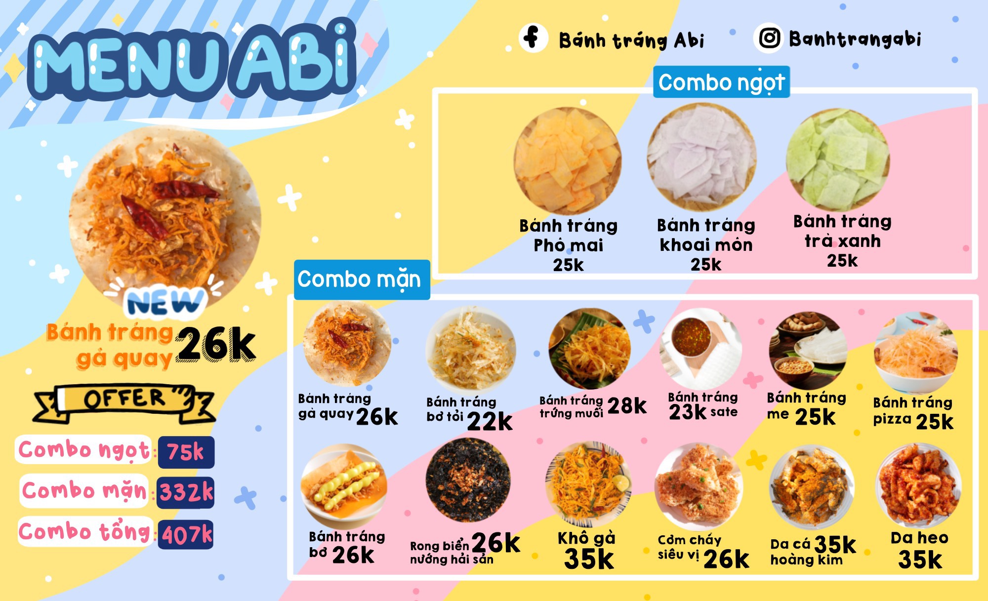 [HCM]BÁNH TRÁNG ABI COMBO MẶN 12 LOẠI