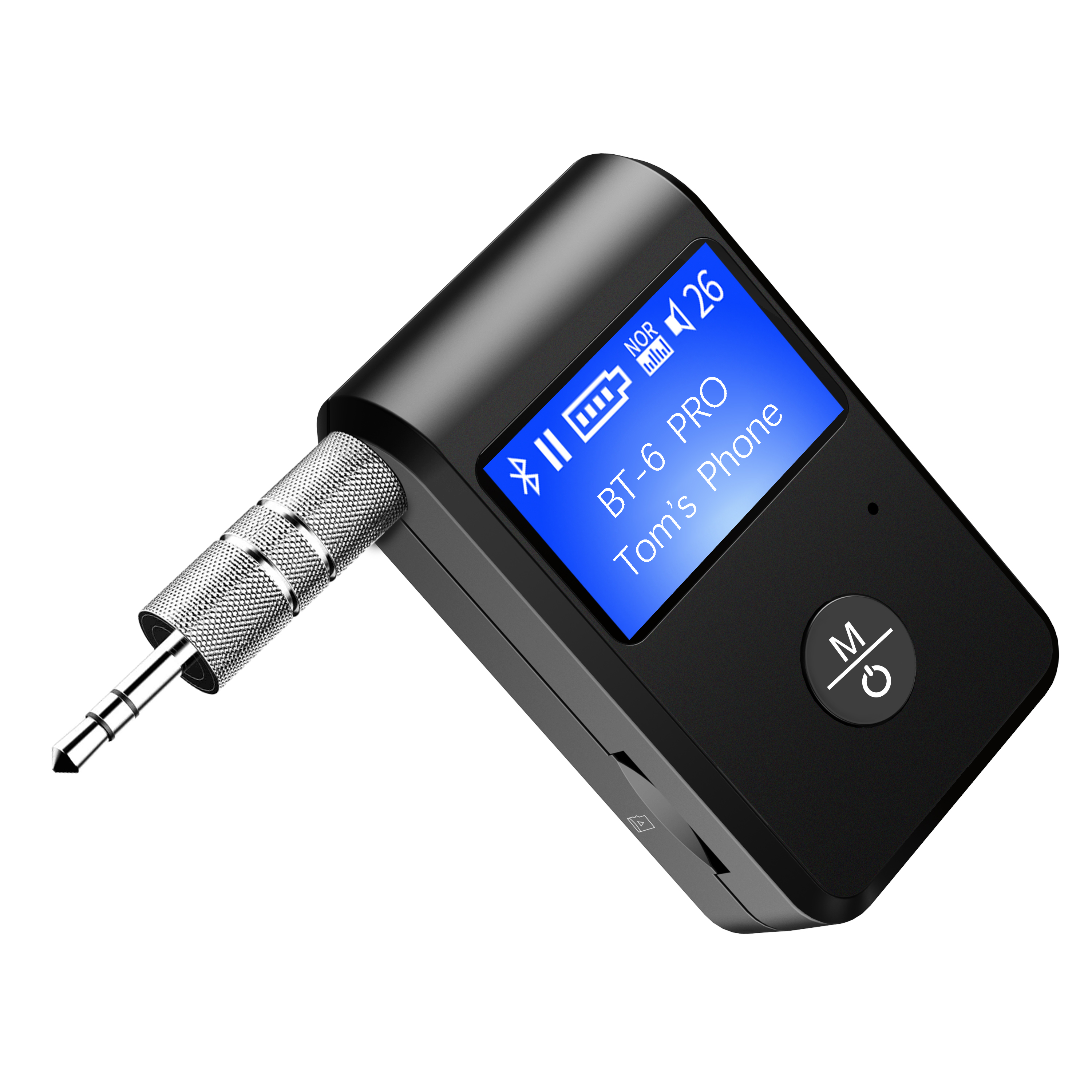 Bluetooth criacr adapter, Bluetooth 5.0 aux wireless audio receiver support TF card silent visual link playing dual