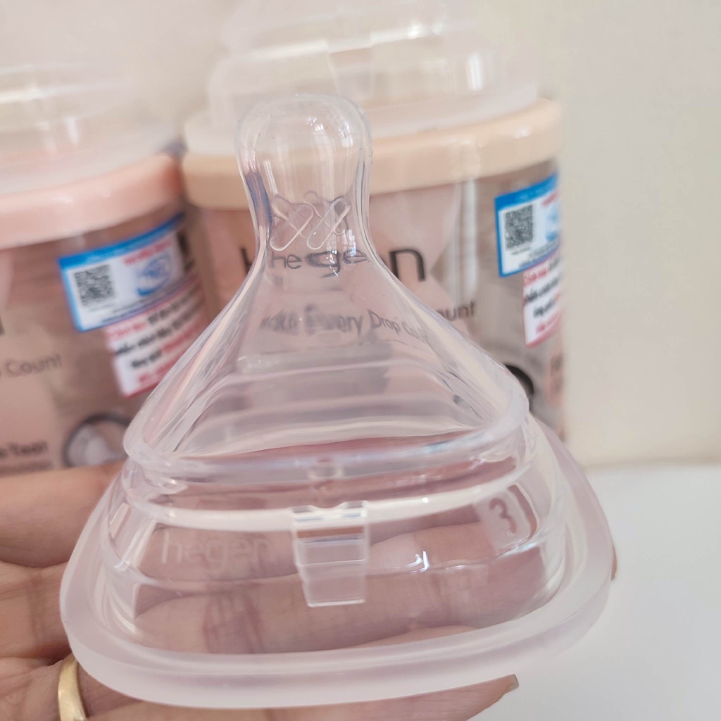 Núm ti bình sữa hegen siêu mềm đủ size
