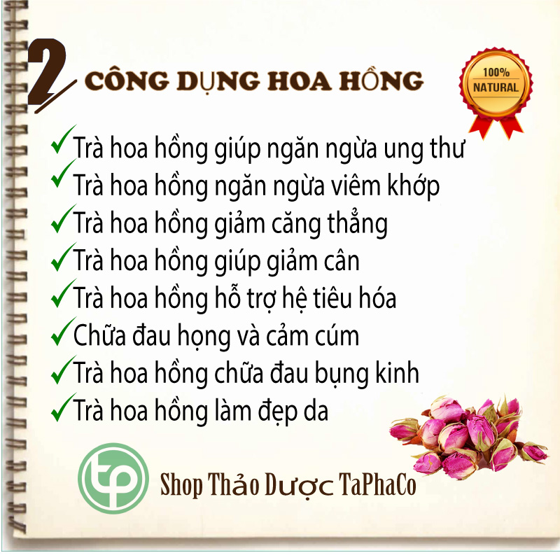 [New Arrivals] Dried Roses in Small Bags, 100g - Tan Phat Herbs - Clean and Fragrant Products Specialized for Making Tea