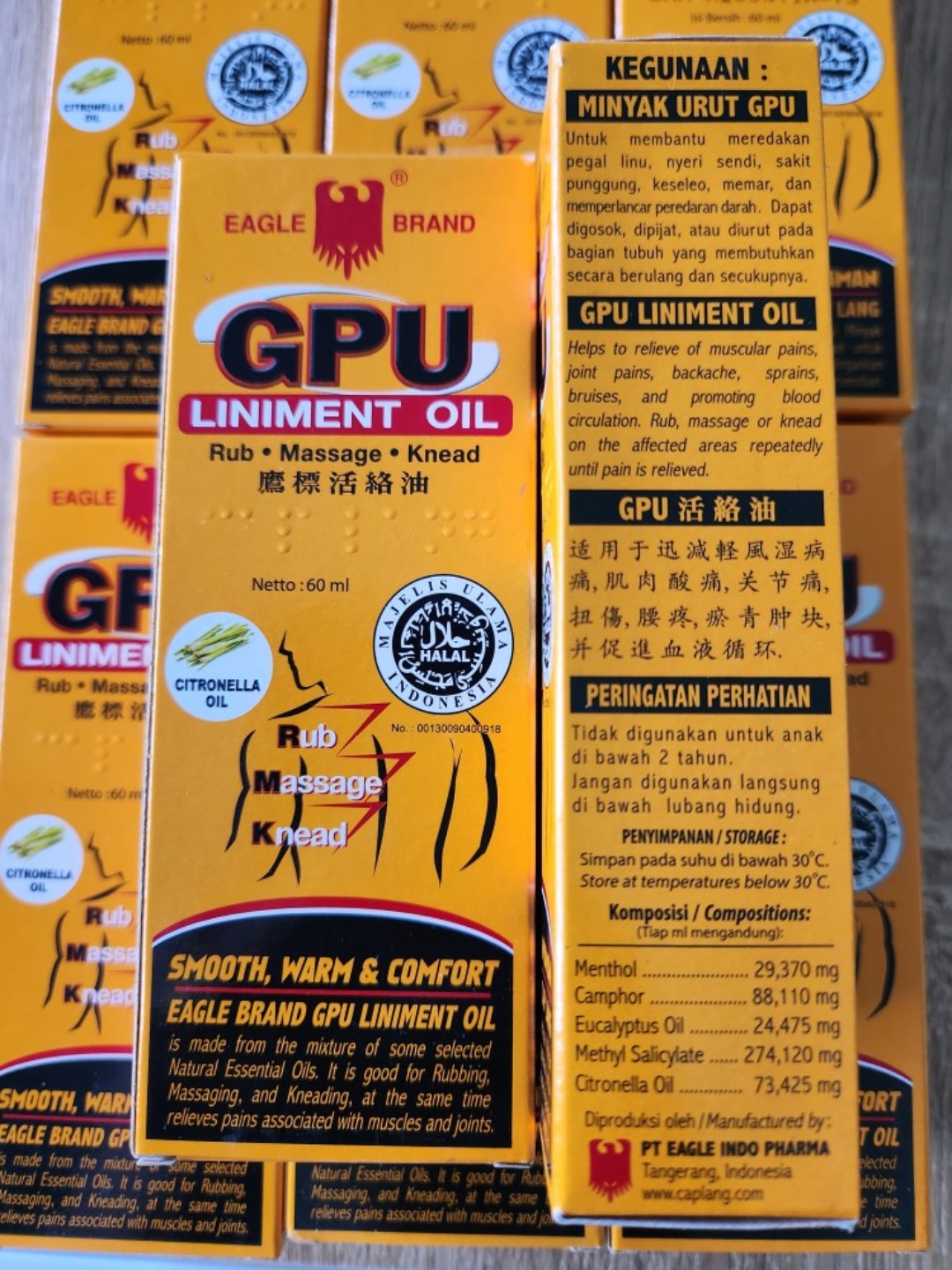Dầu gừng xả GPU chai 60ml