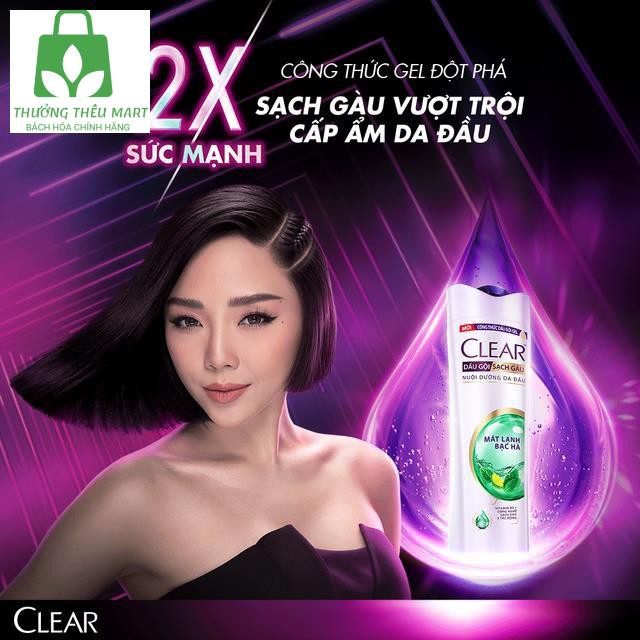 [HCM] Dầu gội Clear 630g- Mát Lạnh Bạc Hà