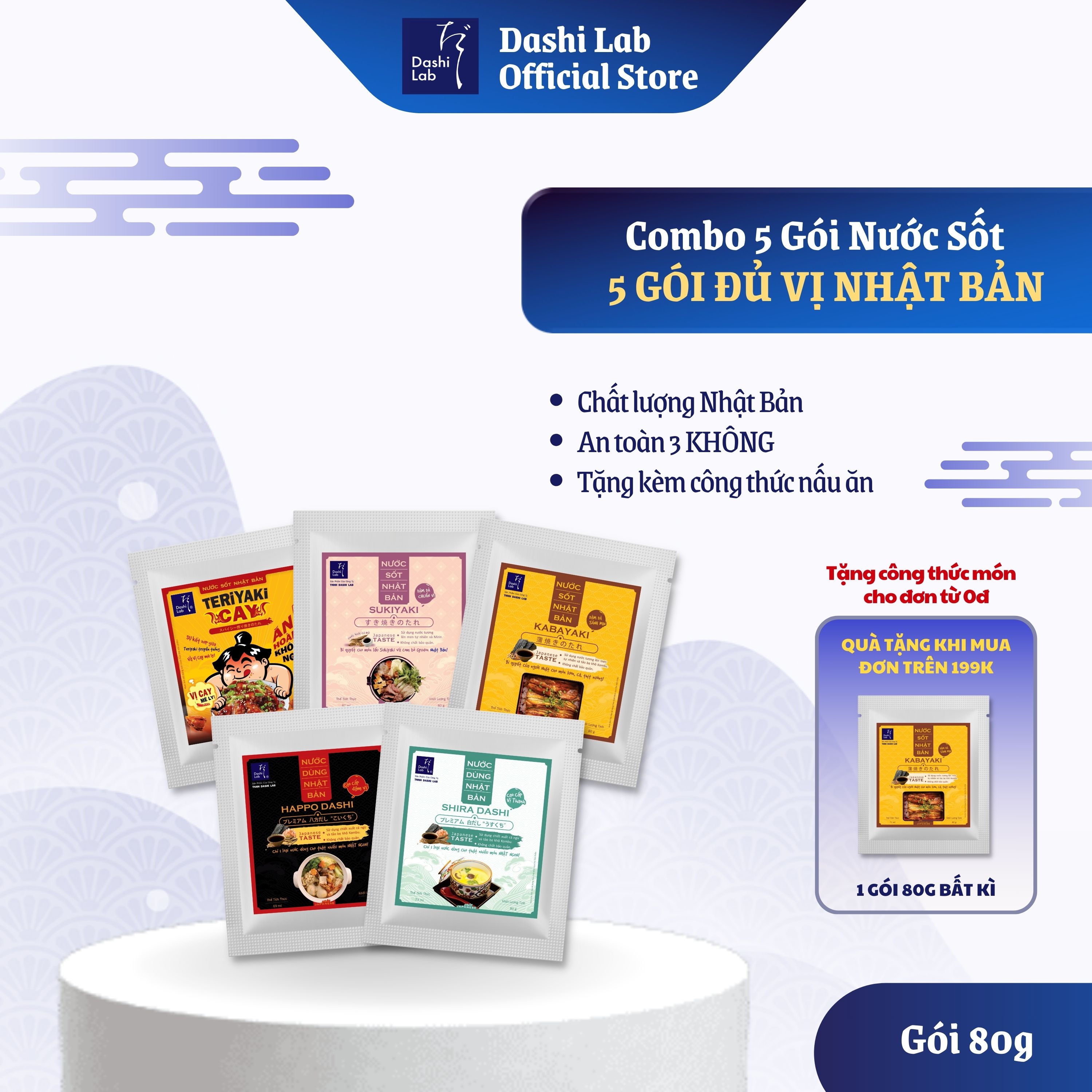 Combo Trải nghiệm 2 gồm 5 gói 80g đủ vị
